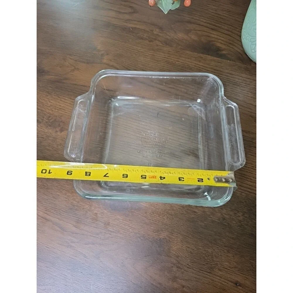 Vintage Anchor Ovenware Square Baking Dish 8x8 Amber Glass